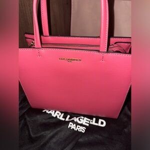 KARL LAGERFELD fuchsia Maybelline Crossbody bag.